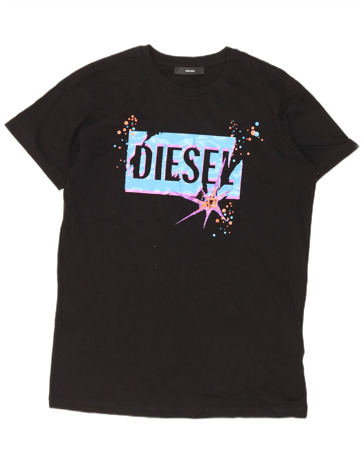 Tricou grafic pentru bărbați Diesel Top mic, negru, bumbac
