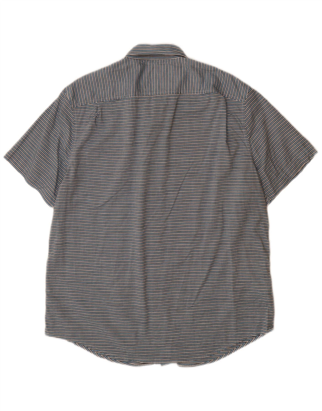 Cămașă cu mânecă scurtă pentru bărbați PENGUIN, bumbac mare, cu dungi, albastre