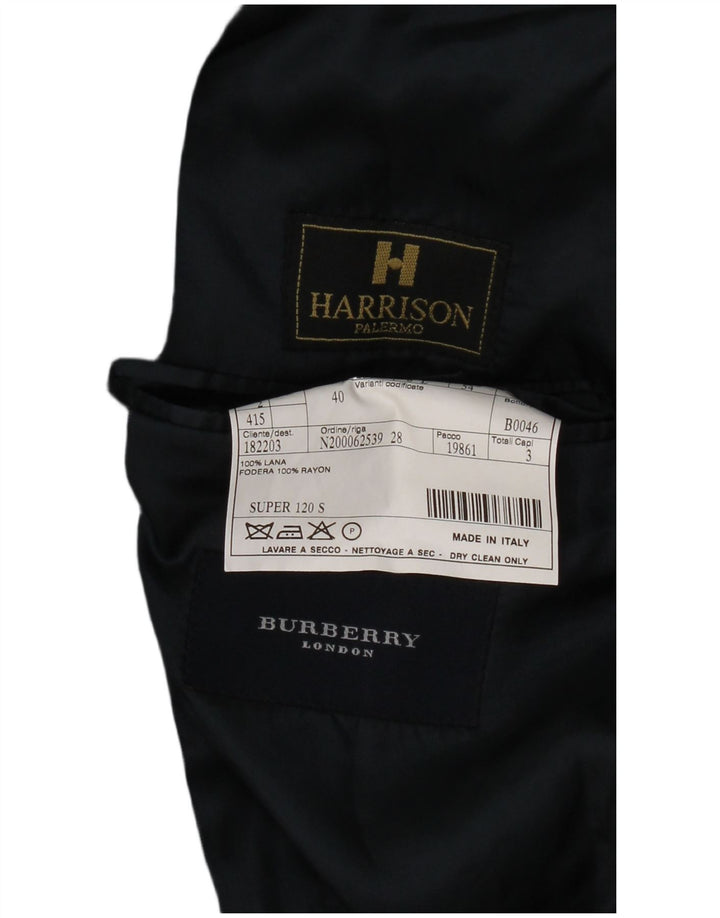 Blazer pentru bărbați Burberry cu 3 nasturi IT 54 Lână mare albastru bleumarin