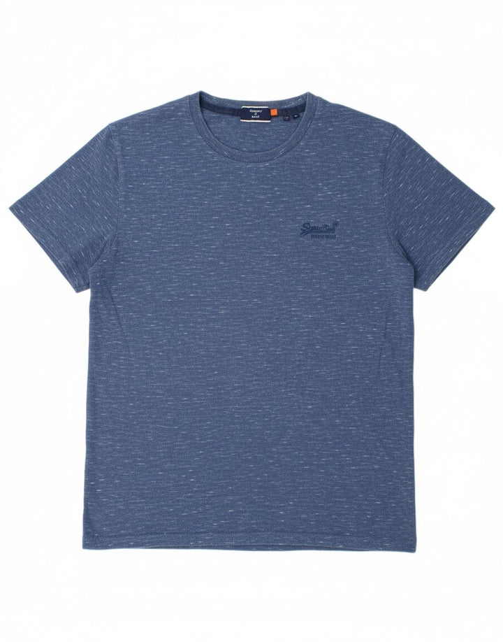 SUPERDRY Mens T-Shirt Top Medium Blue Cotton