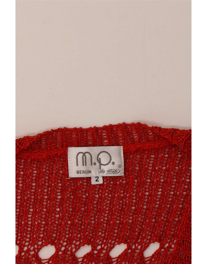 Crop top oversize vintage pentru femei UK 2 2XS Red