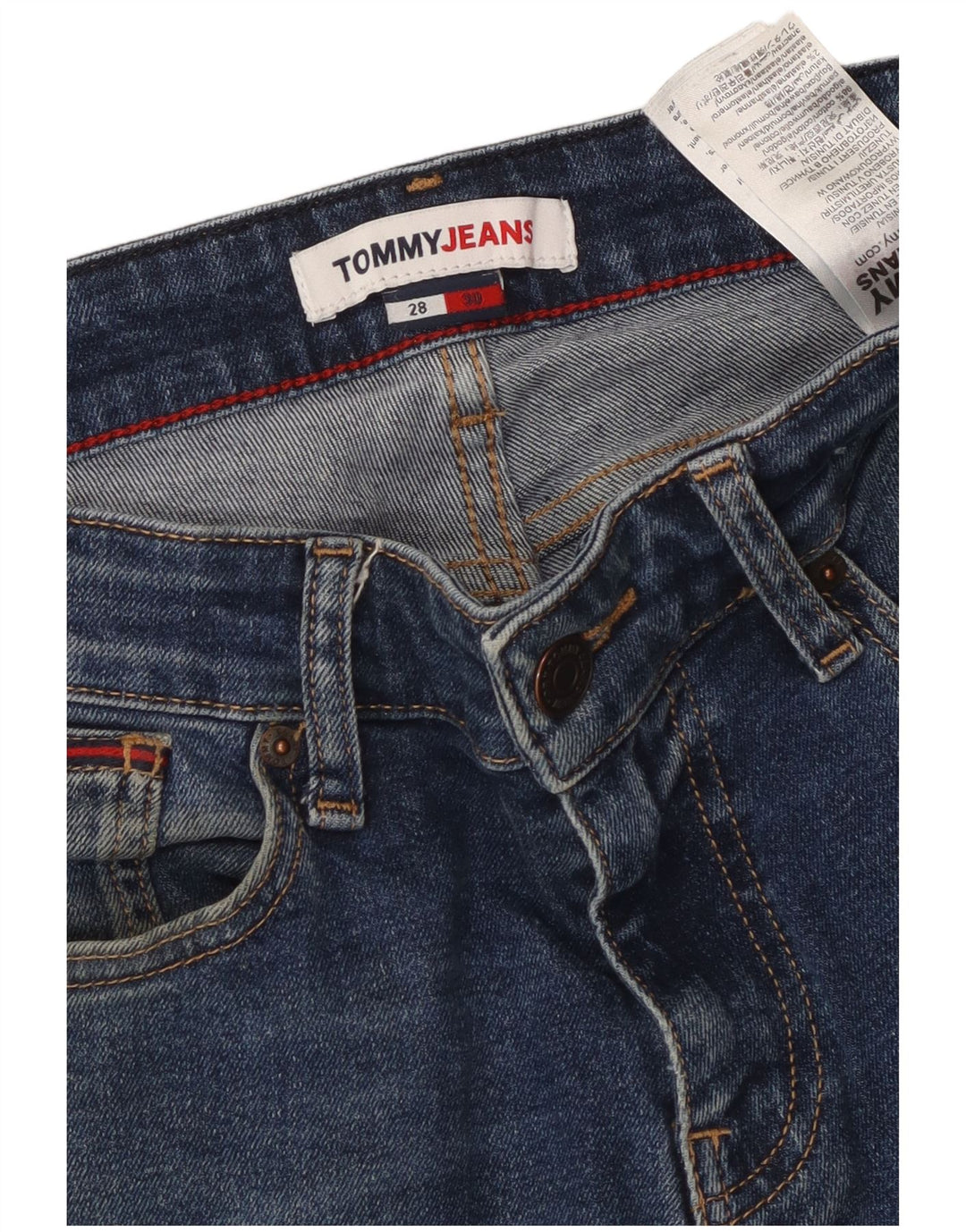 TOMMY HILFIGER Blugi slim pentru bărbați W28 L30 Bumbac albastru