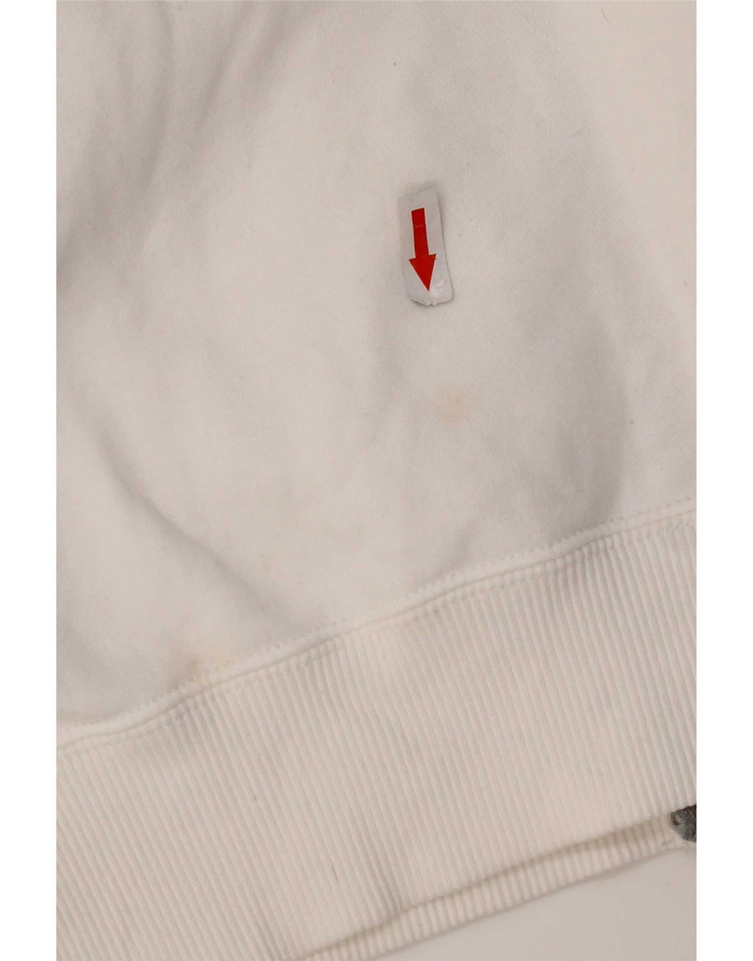 Jachetă de top pentru trening Nike pentru femei, UK 14, bumbac alb mediu