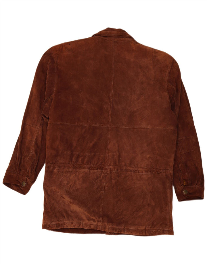Jachetă vintage pentru bărbați din piele intoarsa UK 42 XL maro