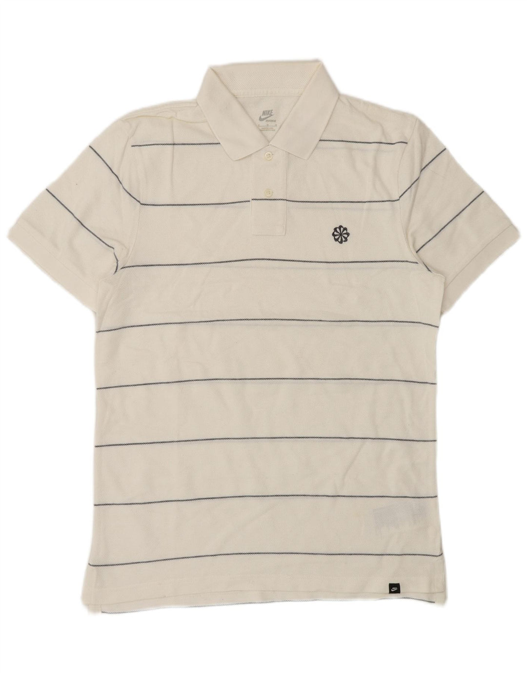 Tricou polo Nike pentru bărbați, bumbac cu dungi albe medii
