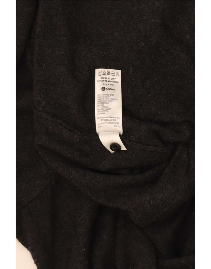 Pulover cardigan cu paragate pentru femei Marks & Spencer UK 10 mic, gri, viscoză