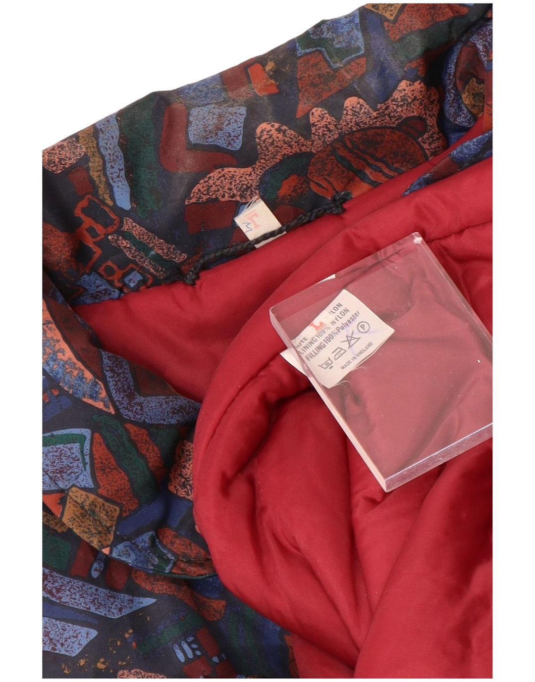 VINTAGE haină de vânt pentru femei UK 16 mare, multicoloră, geometrică