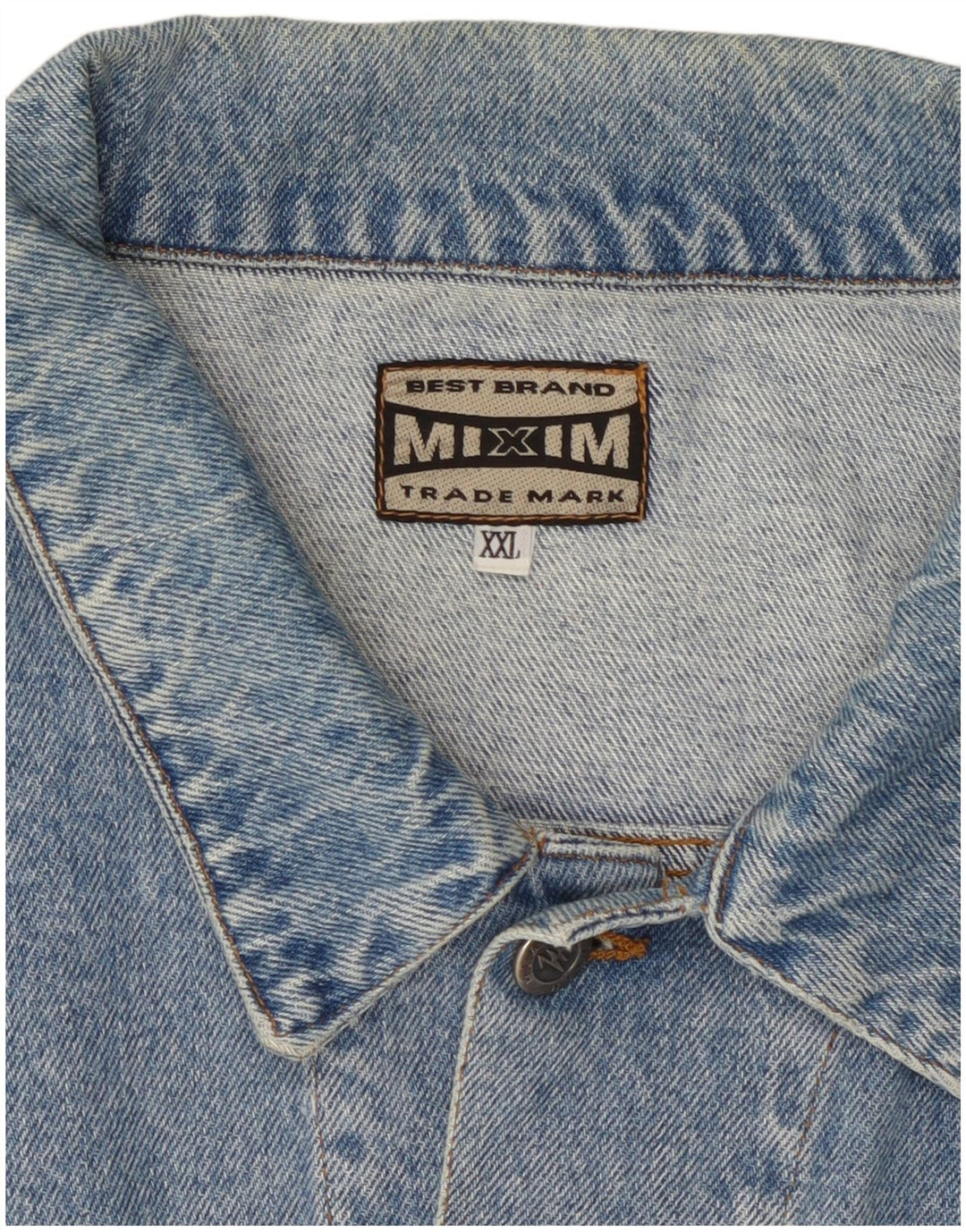 Jachetă de blugi vintage pentru femei UK 20 2XL Bumbac albastru
