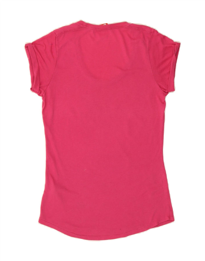 NIKE Womens Graphic T-Shirt Top UK 10 Small Pink Polyester Vintage Nike and Second-Hand Nike from Messina Hembry 