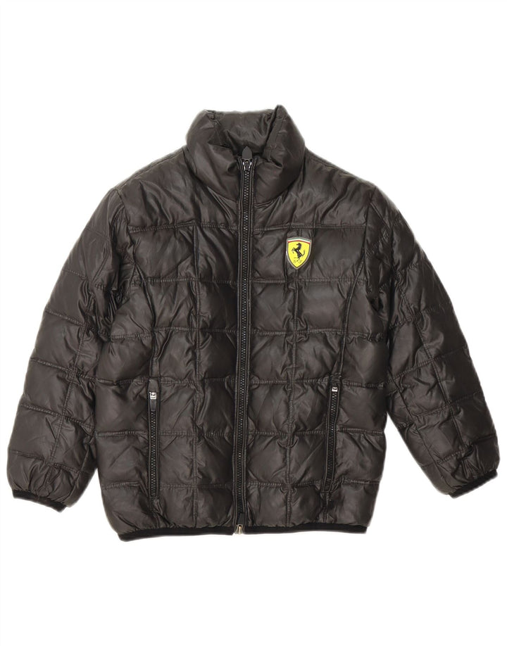 Jachetă căptușită pentru băieți Ferrari 7-8 ani, nailon negru