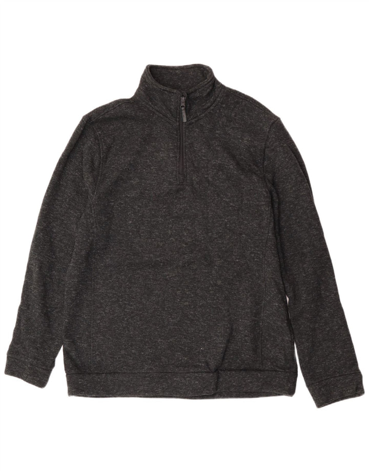 Hanorac pentru bărbați Mountain Warehouse, cu fermoar și gât, Jumper XL, negru, pete