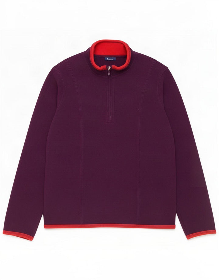 Pulover Boden pentru femei, cu fermoar și gât, din lână UK 14 Medium Purple Poliester