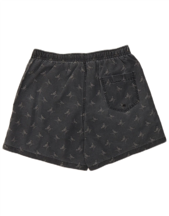 Pantaloni scurți de înot pentru bărbați Zara, cu model abstract, nailon gri mediu