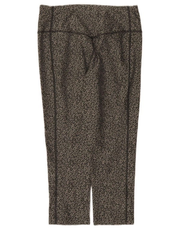 Leggings Capri Nike Dri Fit pentru femei, cu model abstract, UK 10, gri mic