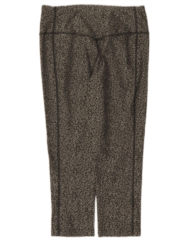Leggings Capri Nike Dri Fit pentru femei, cu model abstract, UK 10, gri mic
