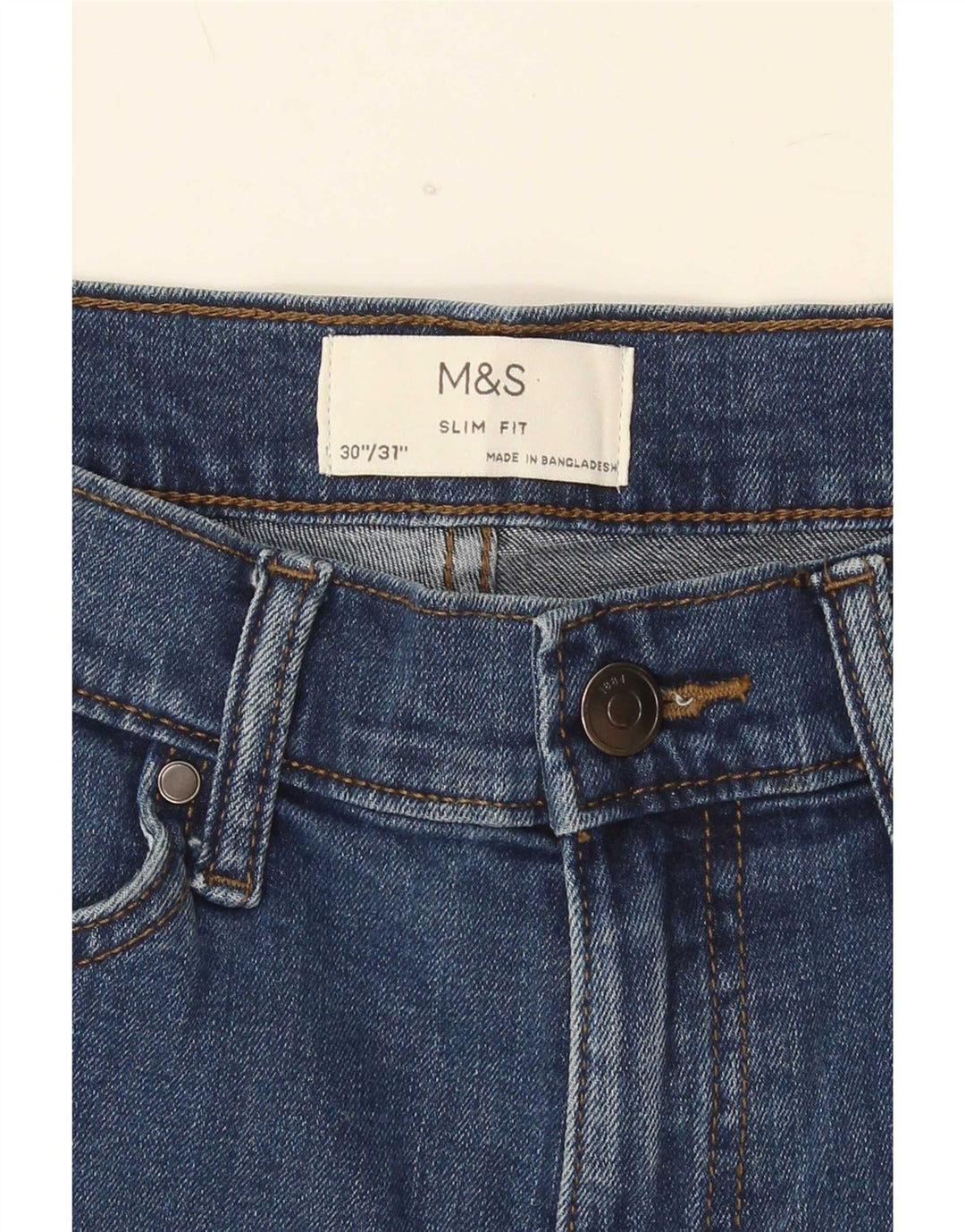 Blugi subțiri pentru femei Marks & Spencer W30 L31 Bumbac albastru