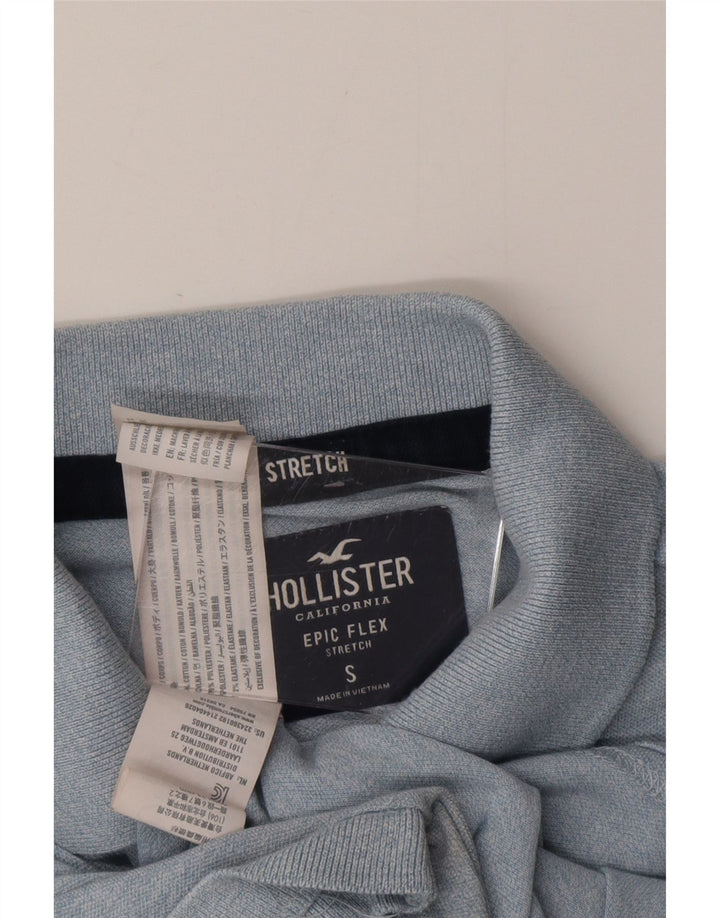 Cămașă polo HOLLISTER pentru bărbați din bumbac albastru mic