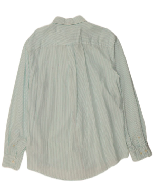 Cămașă pentru bărbați TOMMY HILFIGER XL Turcoaz Pinstripe Bumbac