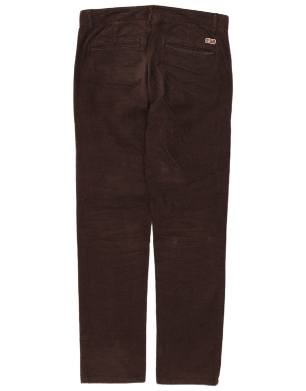 Pantaloni drepti din velur napapijri pentru femei W30 L30 maro