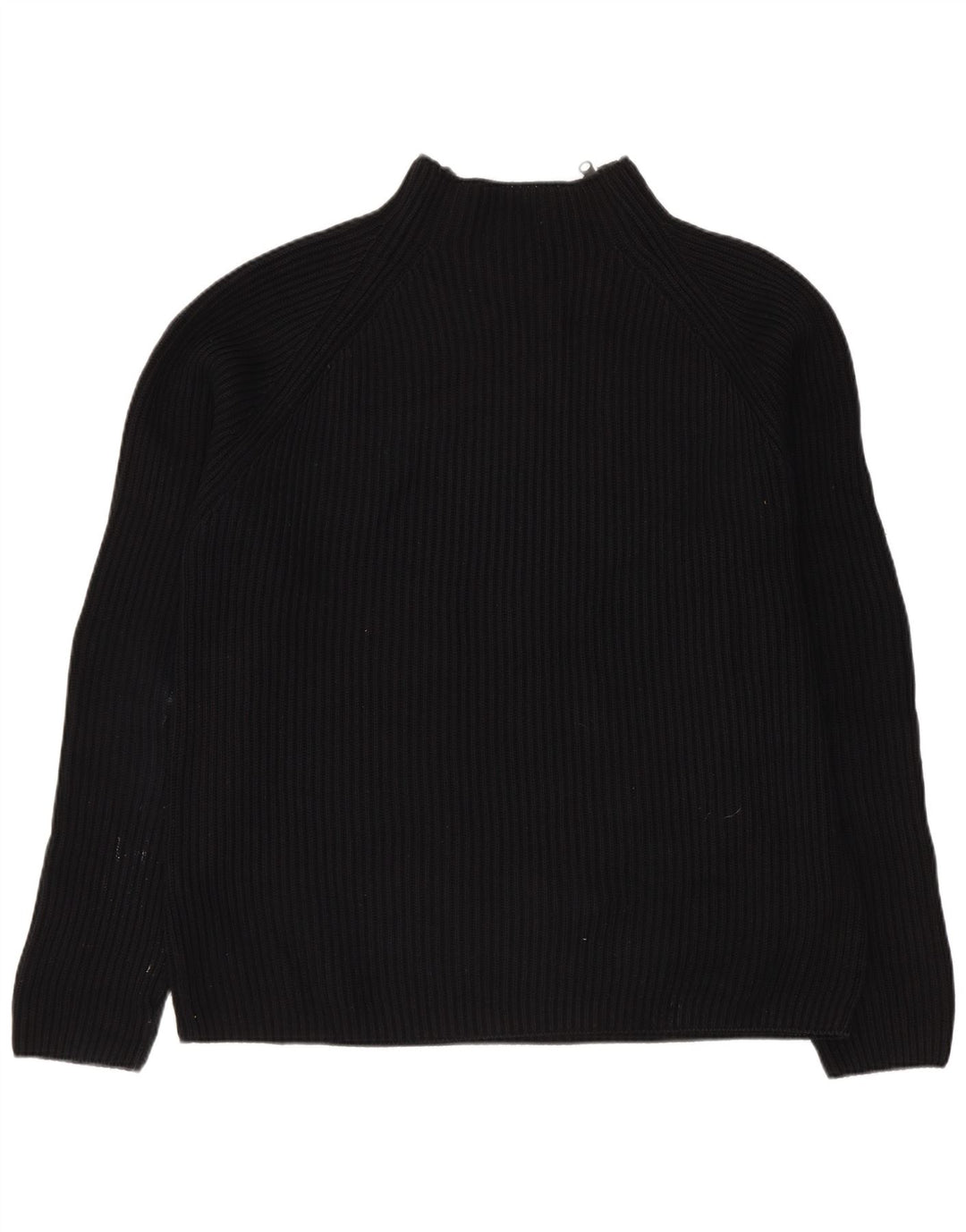 Pulover pentru bărbați Zara, cu fermoar și gât, bumbac mare, negru