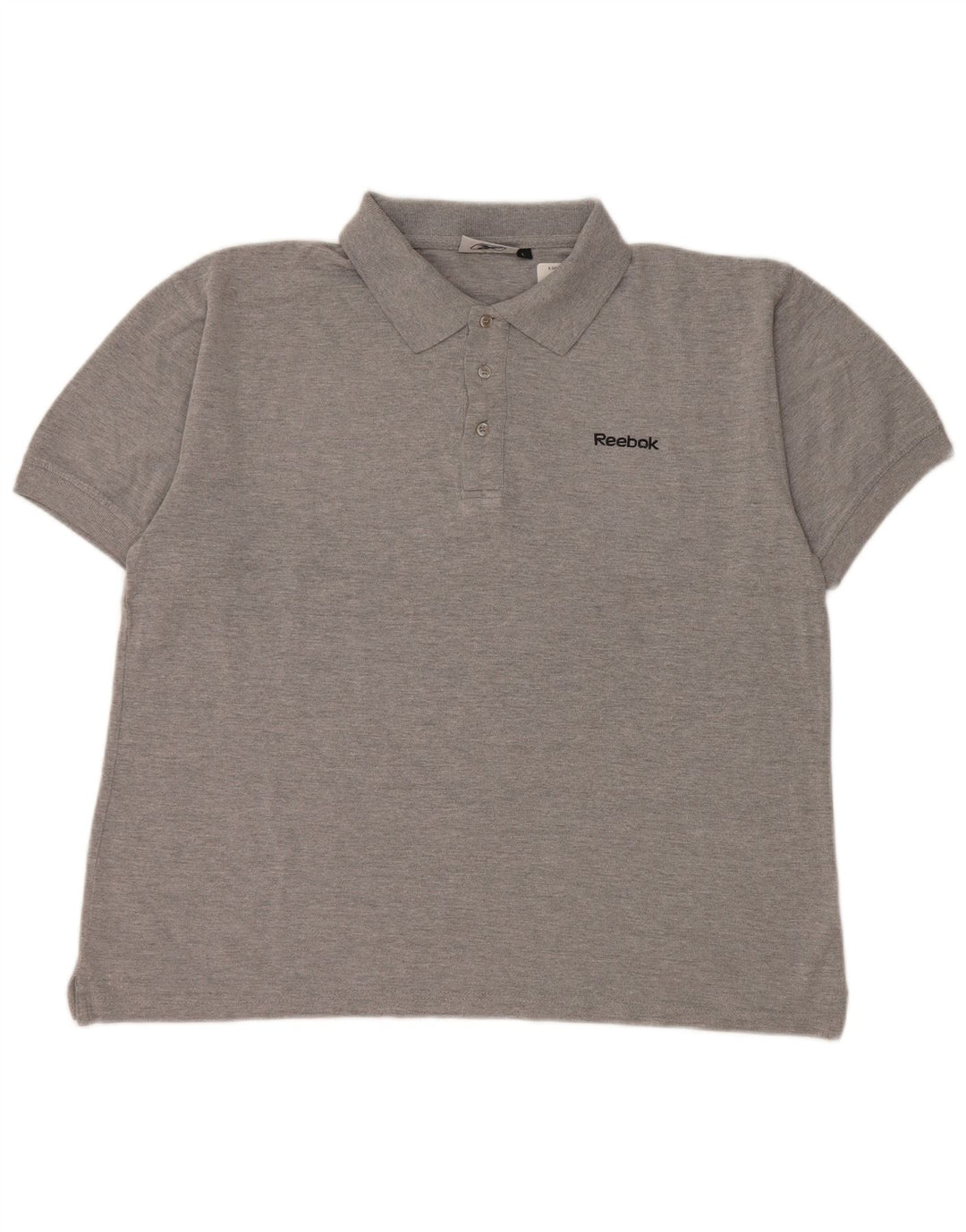 Tricou polo Reebok pentru bărbați, mare, gri, bumbac cu pete