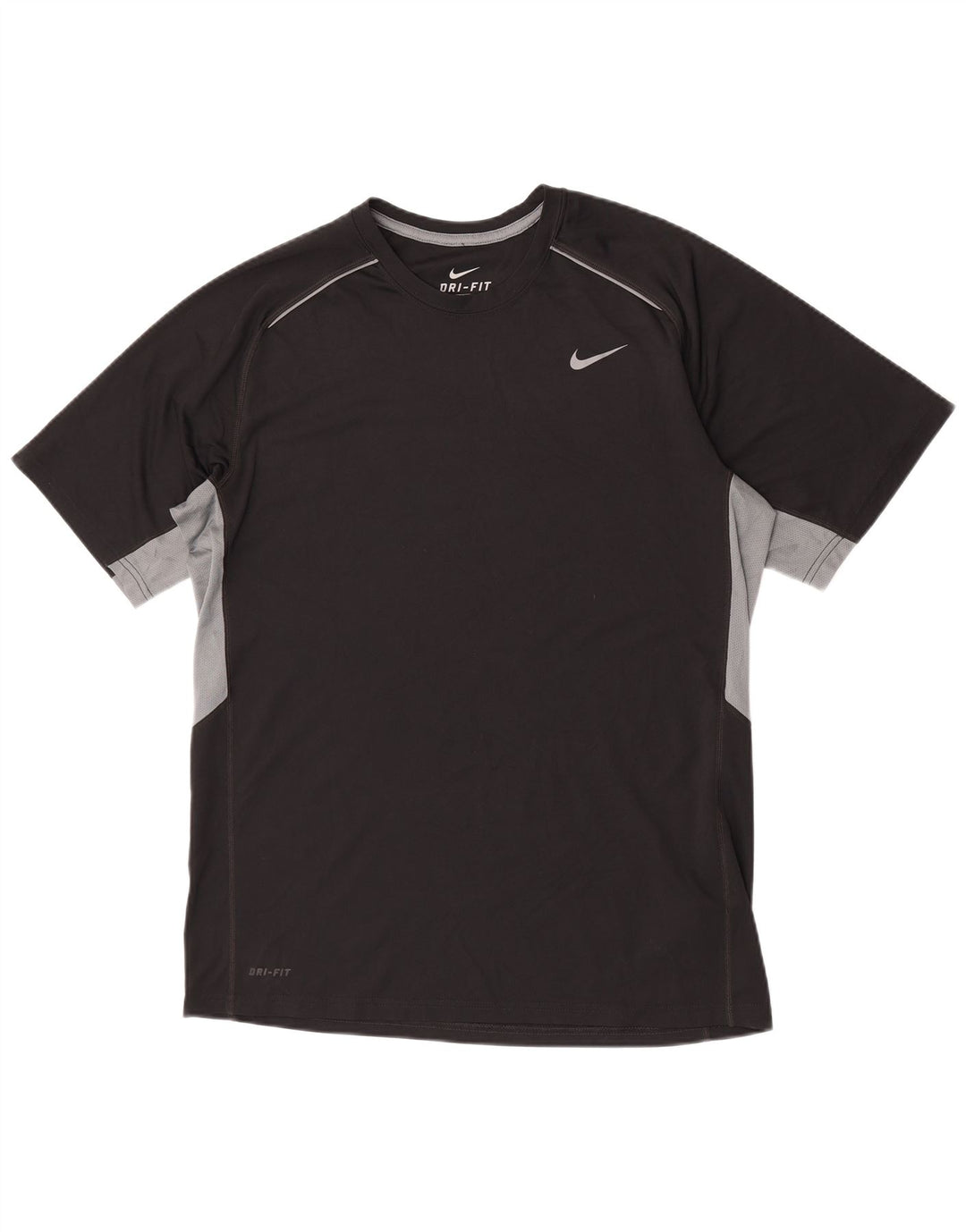 Tricou pentru bărbați Nike Dri Fit Top mare, negru, poliester color bloc