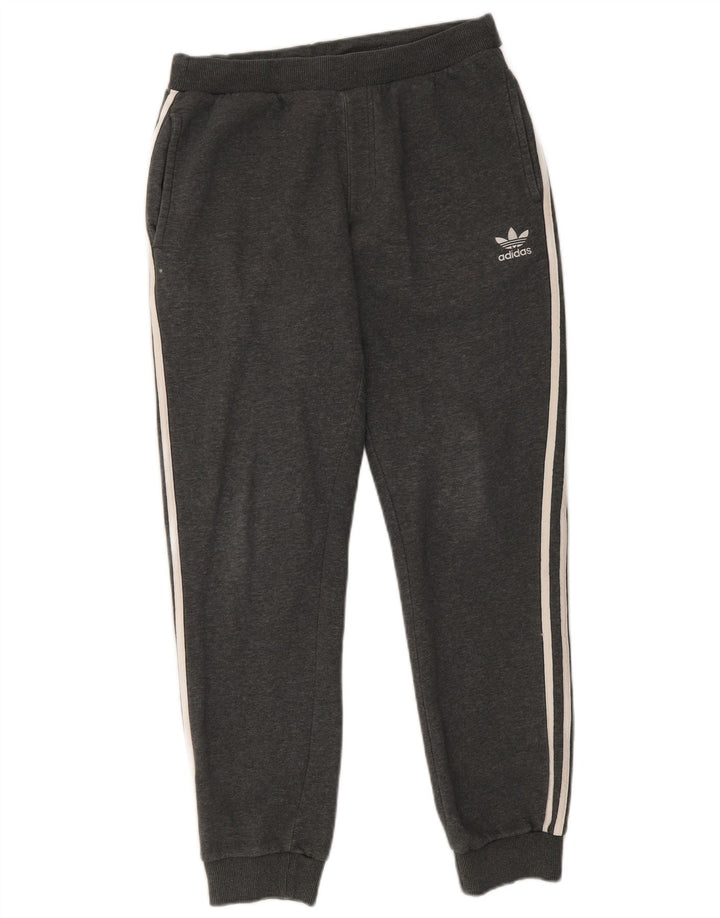 Pantaloni de trening Adidas pentru bărbați Joggeri din bumbac gri mediu
