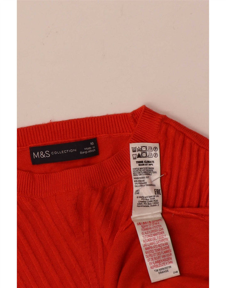 Pulover pentru femei Marks & Spencer cu gât de barcă UK 10 Mic portocaliu