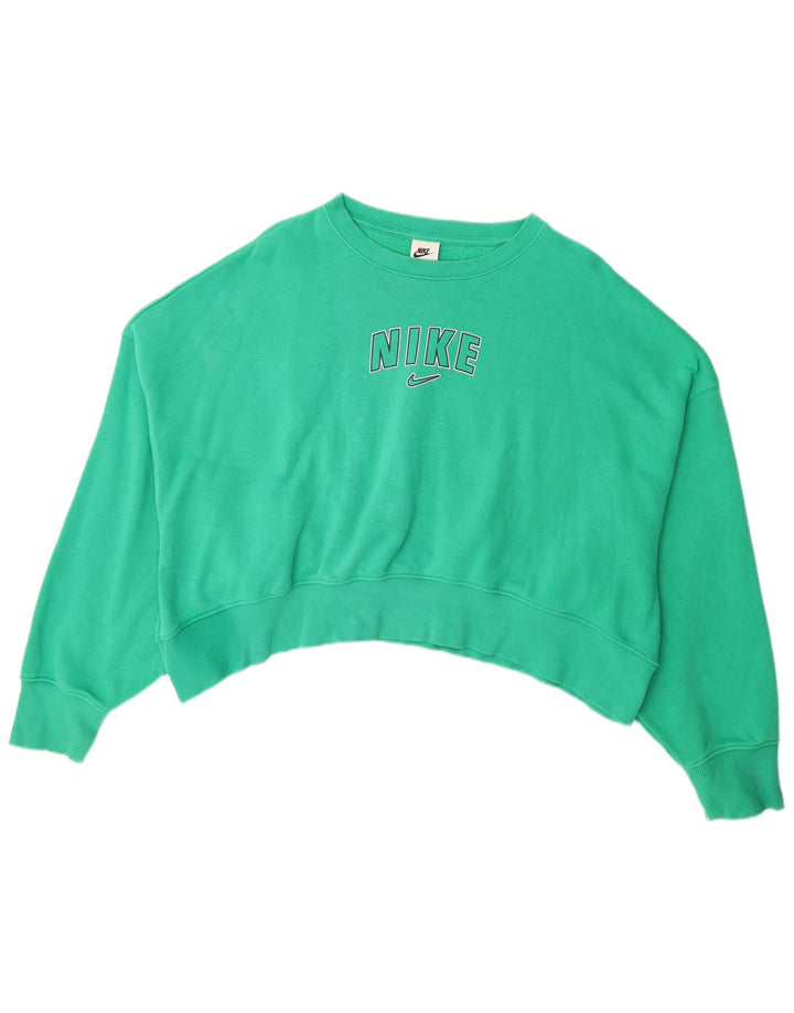 Hanorac oversized Graphic Crop Nike pentru femei UK 14 verde mediu