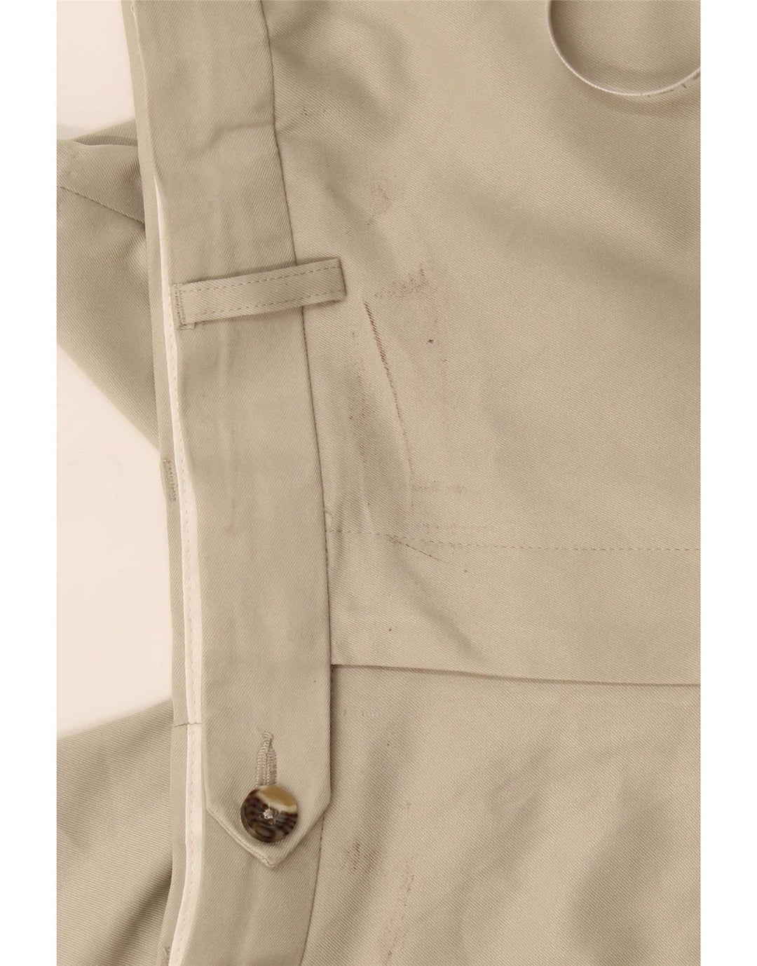 Pantaloni de costum pentru bărbați Marks & Spencer, cu ajustare normală, L36 L29, poliester bej