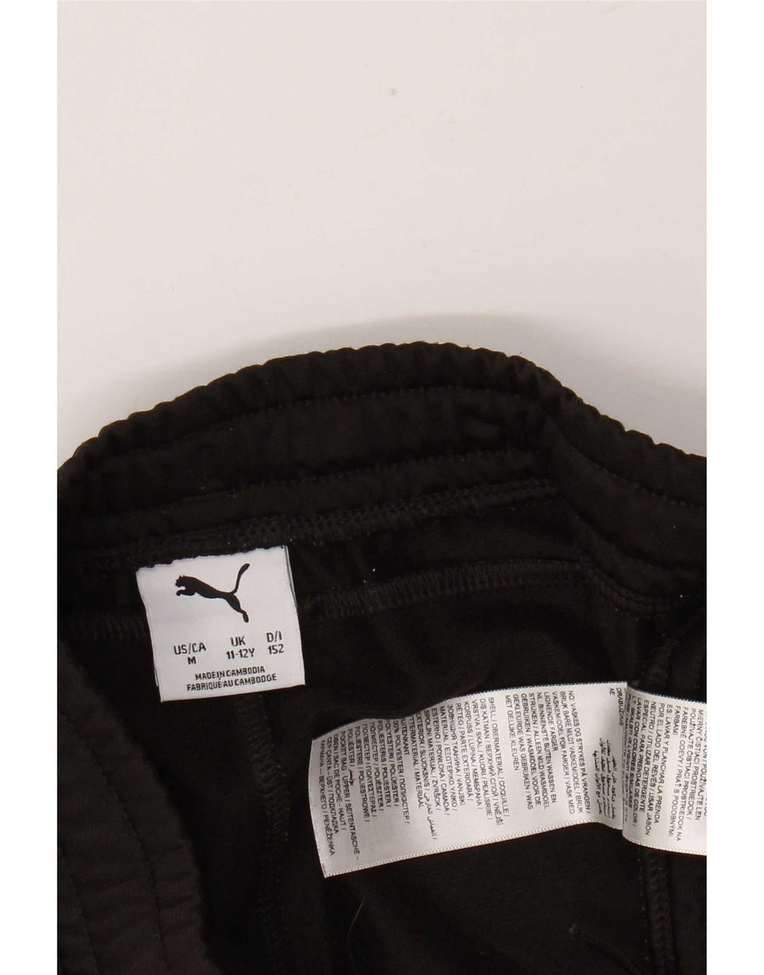 Pantaloni de trening Puma pentru baieti 11-12 ani poliester negru