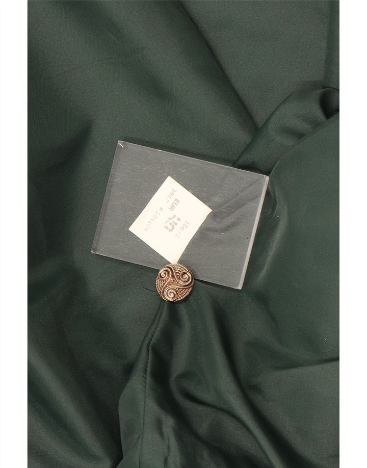 Blazer Vintage pentru femei Crop Velvet 3 Button Jacket EU 40 Medium Green Bumbac