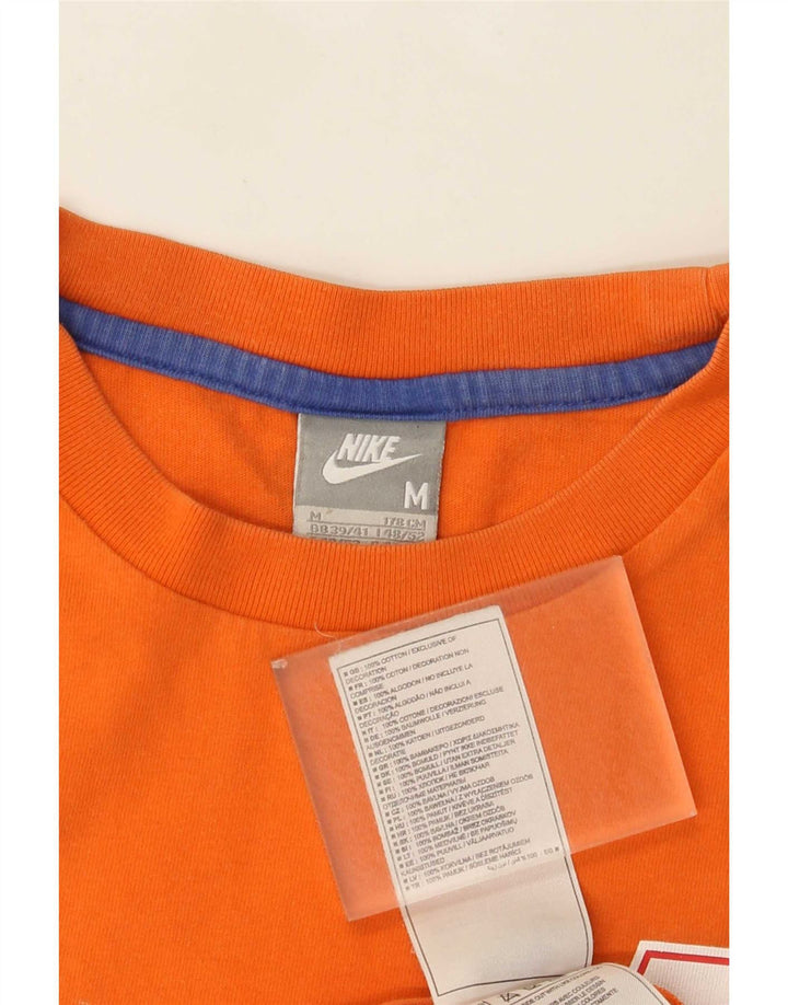 Tricou grafic Nike KNVB pentru bărbați Top din bumbac portocaliu mediu