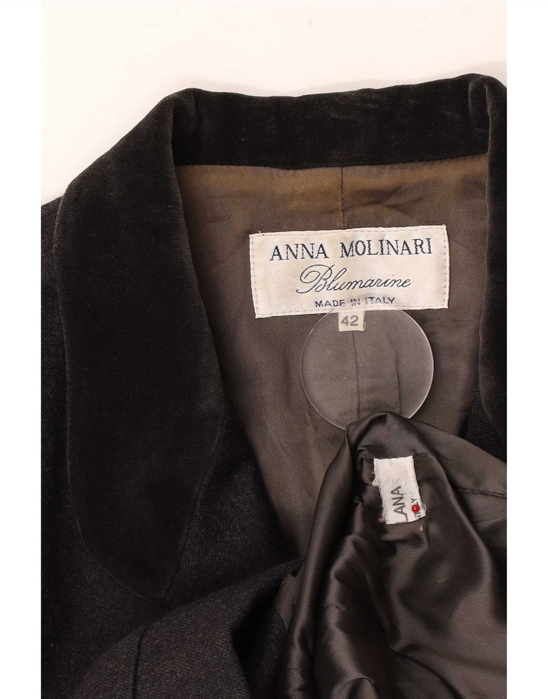 Anna Molinari Jachetă Blazer pentru femei cu 4 nasturi IT 42 Medium Gri Colorblock
