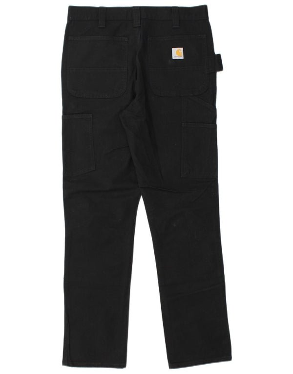 Pantaloni cargo drepți pentru bărbați CARHARTT W32 L32 bumbac negru