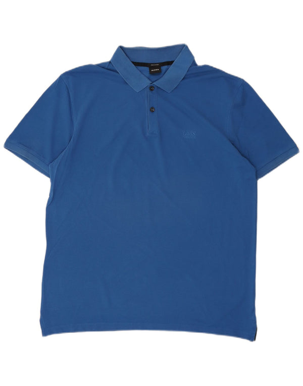 Tricou polo pentru bărbați Hugo Boss, XL, albastru din bumbac, de designer