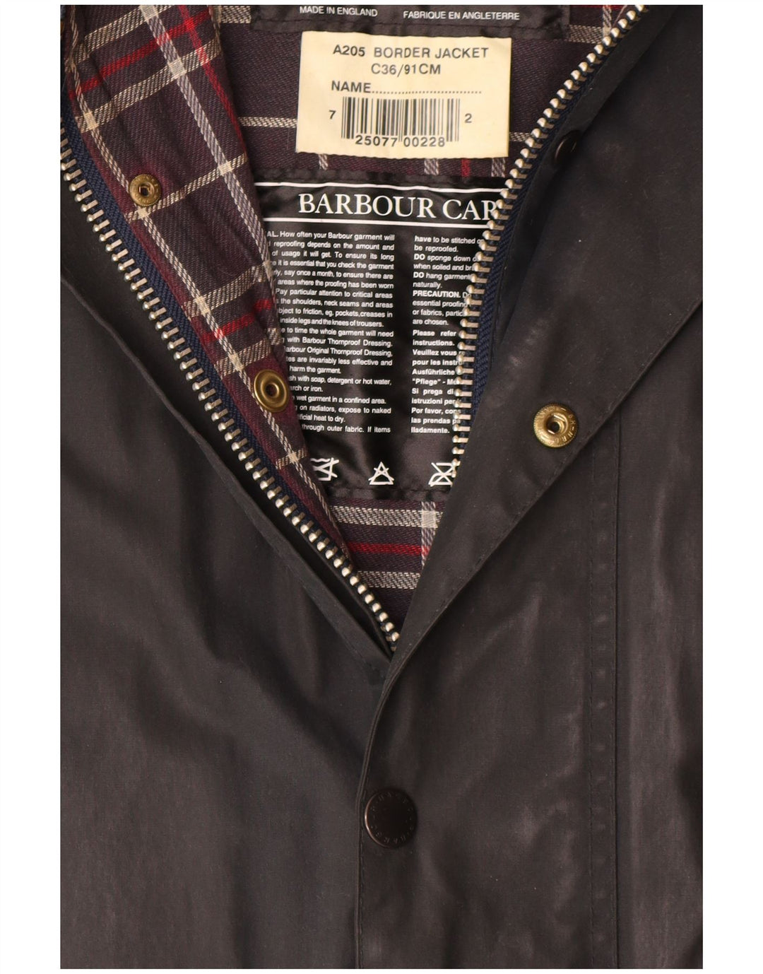 Pardesiu din bumbac cerat pentru bărbați Barbour UK 36 Mic Negru