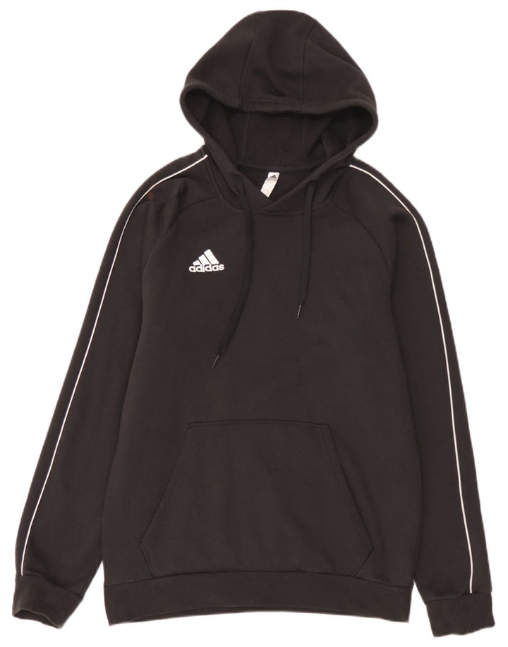 Pulover Adidas pentru bărbați, bumbac mediu negru