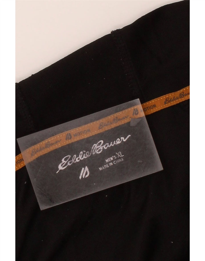 EDDIE BAUER Mens Zip Hoodie Sweater XL Black Polyester Vintage Eddie Bauer and Second-Hand Eddie Bauer from Messina Hembry 