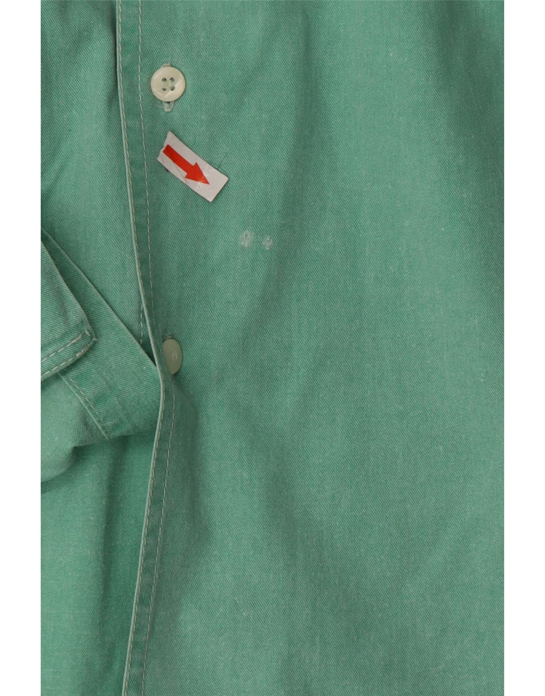 Cămașă cu mânecă scurtă vintage pentru bărbați, bumbac verde mare
