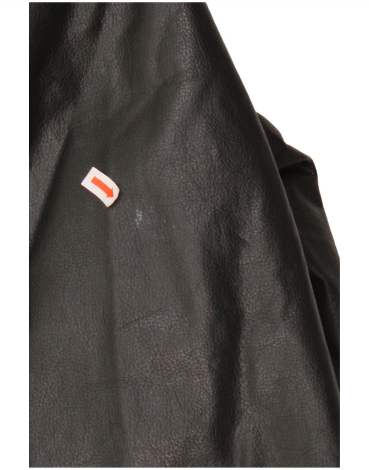 Jachetă motociclist din piele supradimensionată pentru femei VINTAGE UK 10 Mic din piele neagră