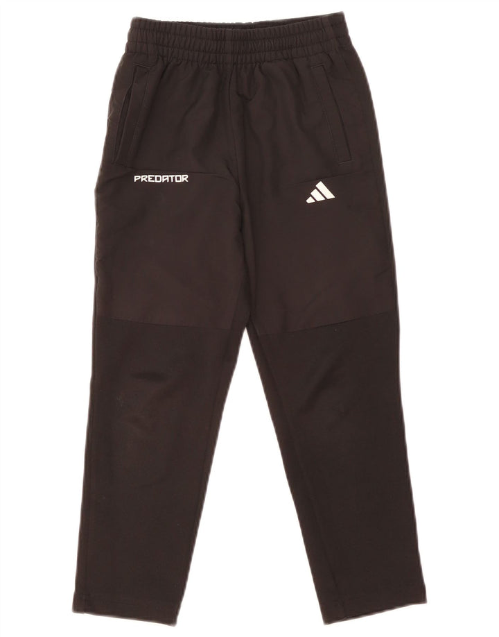 Pantaloni de trening Adidas baieti 7-8 ani poliester negru