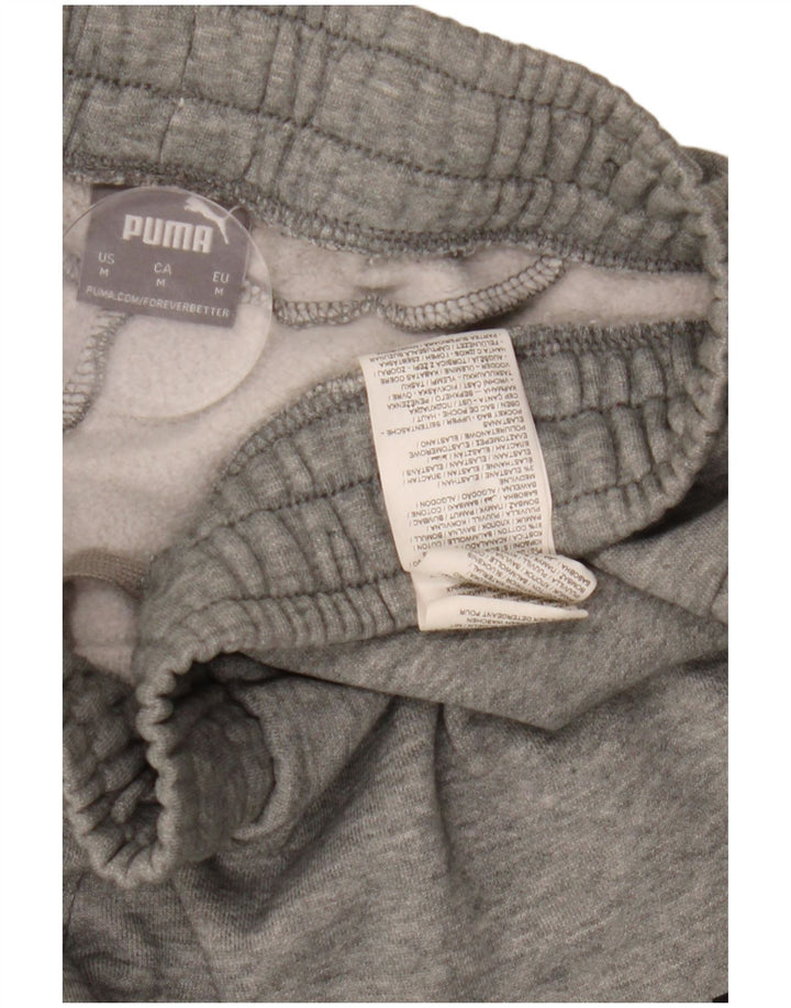 Pantaloni de trening Puma pentru bărbați Joggeri din bumbac cu pete gri mediu