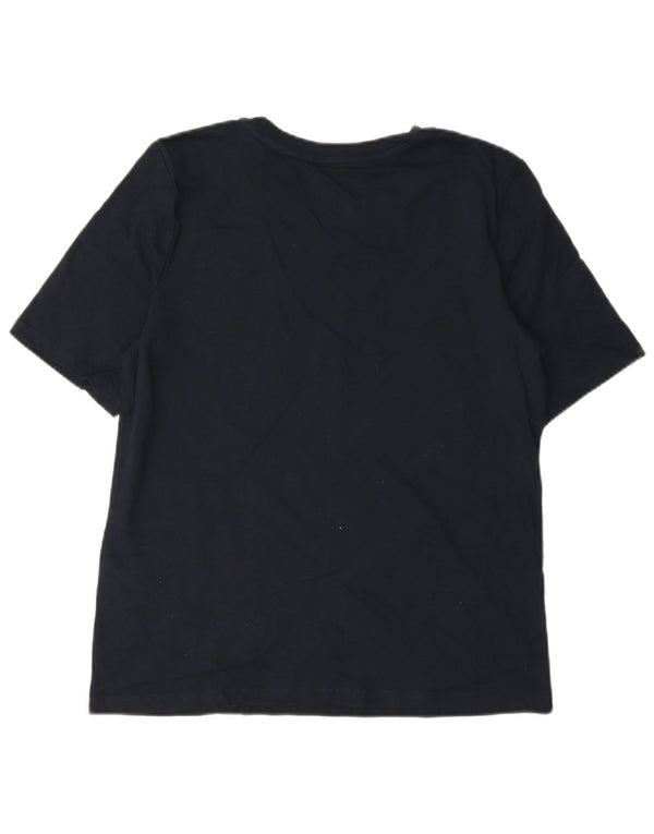 Tricou grafic Tommy Hilfiger pentru femei Top UK 10 mic Bumbac bleumarin