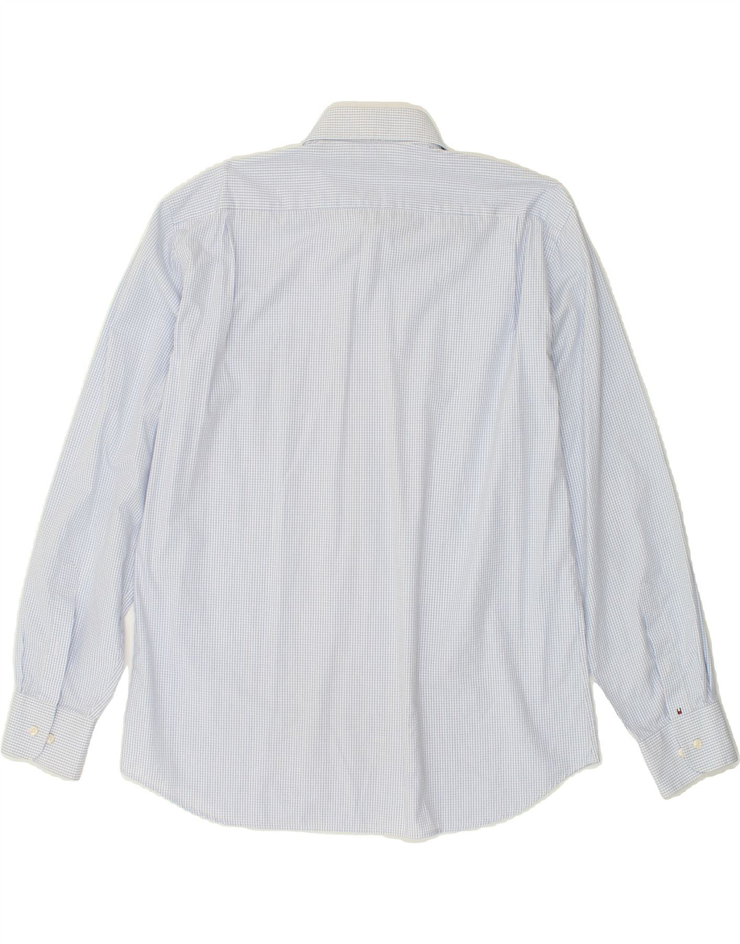 TOMMY HILFIGER Mens Shirt Size 41 16 Large Blue Check Cotton Vintage Tommy Hilfiger and Second-Hand Tommy Hilfiger from Messina Hembry 