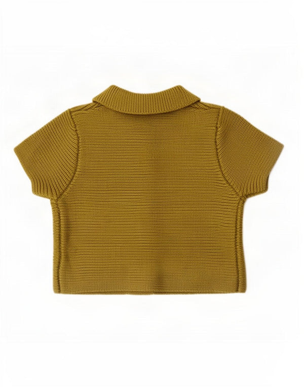 Top cardigan cu mânecă scurtă pentru femei Zara UK 14 Medium Khaki