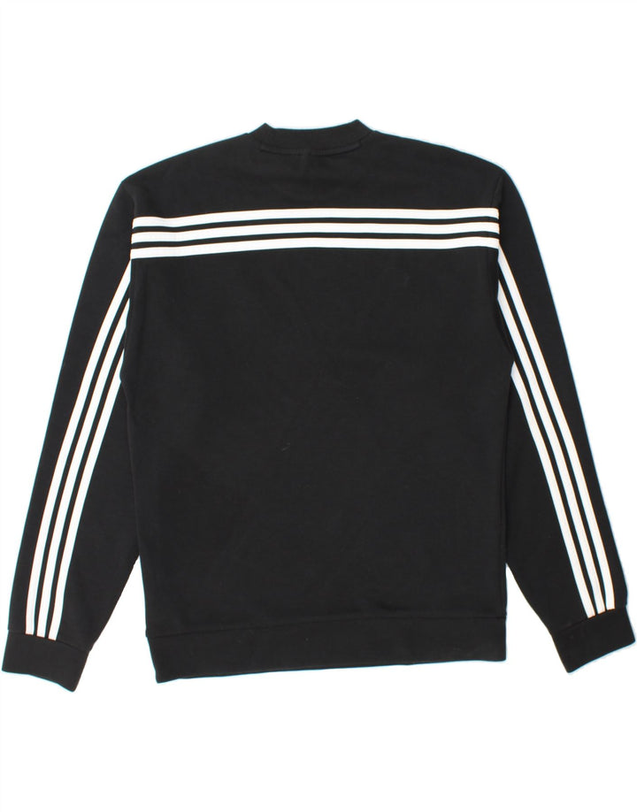 ADIDAS Mens Sweatshirt Jumper Small Black Cotton Vintage Adidas and Second-Hand Adidas from Messina Hembry 