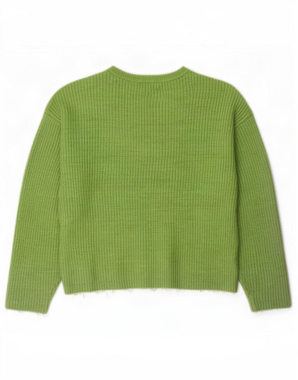 Pulover pentru femei Marks & Spencer cu decolteu rotund din poliester verde mare UK 16