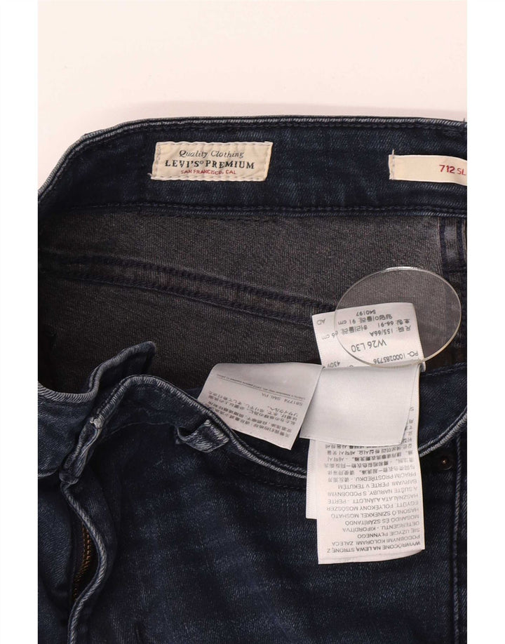 Blugi Levi's 712 Slim pentru femei W26 L30 bumbac bleumarin