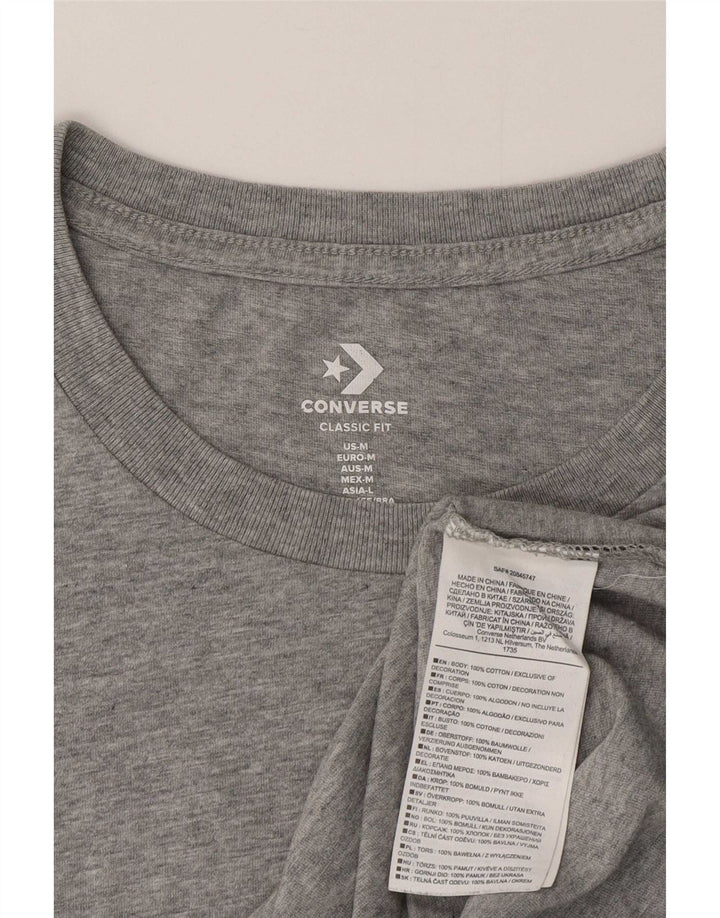 Top tricou Converse pentru femei UK 12 Medium Gri Bumbac